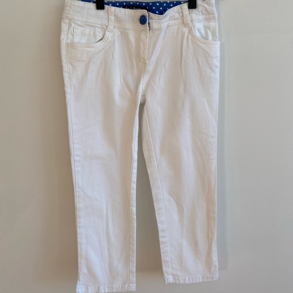 Mini Boden White Crop‎ Pants